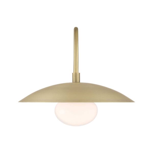 Declan Classic Satin Brass Off White One-Light Wall Sconce, image 4