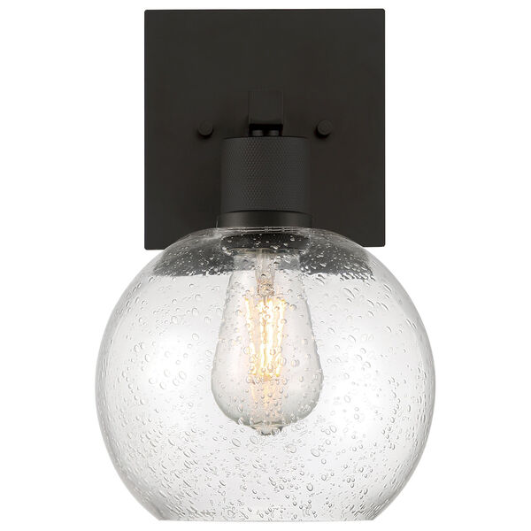 Port Nine Black Globe Outdoor One-Light LED Wall Sconce with Clear Glass, image 2