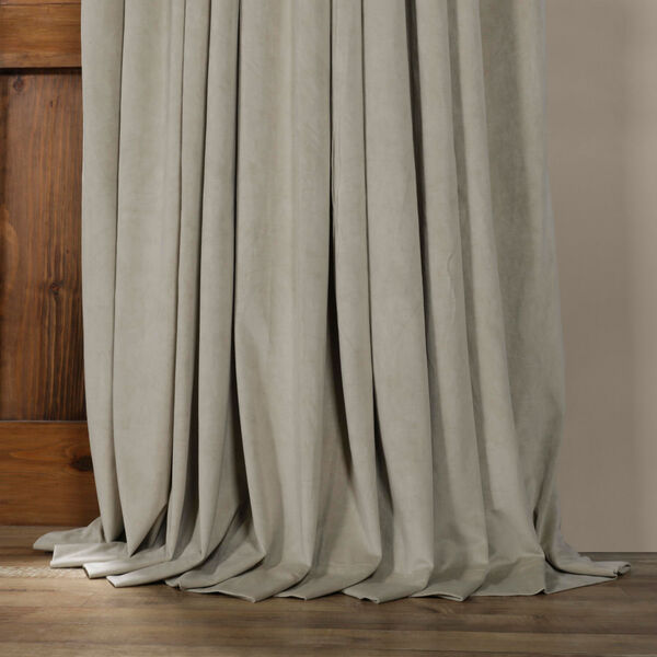 Cool Beige 120 x 100-Inch Doublewide Blackout Velvet Curtain, image 5
