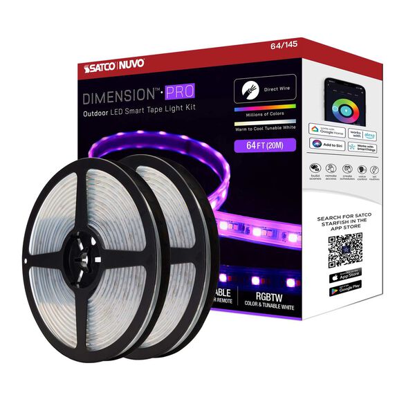 Dimension Pro Tunable White 64-Feet Integrated LED Tape Light Strip with Remote, image 1
