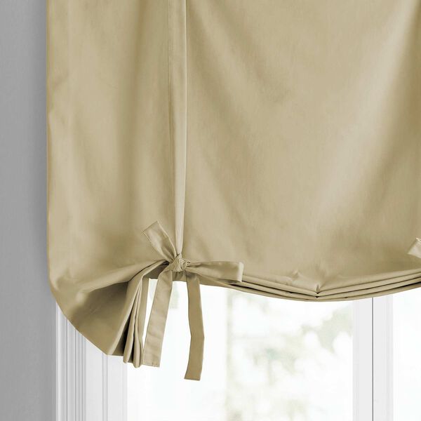 Shaker Beige Solid Cotton Tie-Up Window Shade Single Panel, image 6
