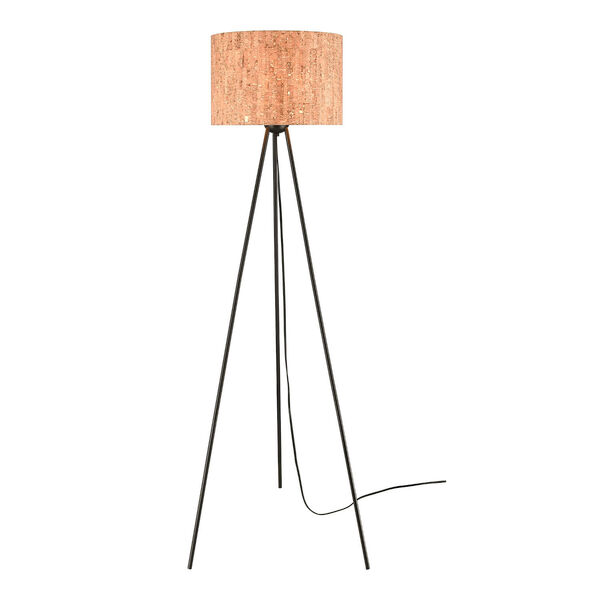 Flemming Matte Black One-Light Floor Lamp, image 1