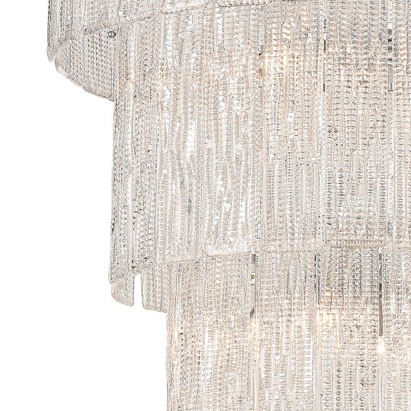 Diplomat Clear and Chrome 19-Light Chandelier, image 3