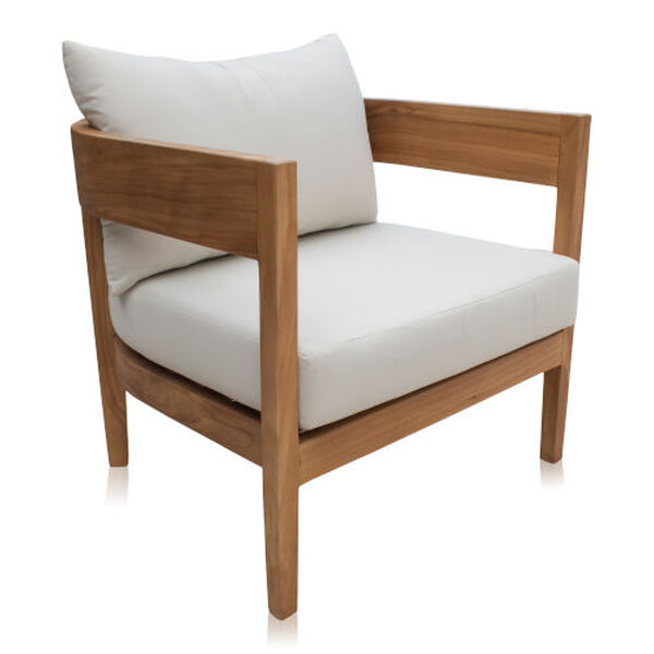 Bali Brown Teak Lounge Chair, image 1