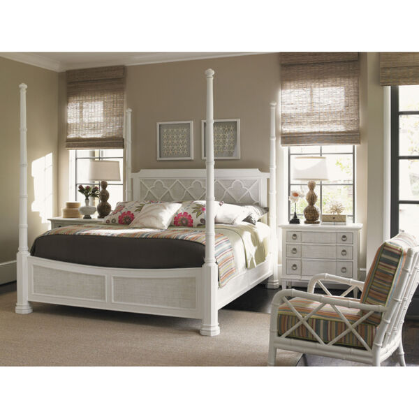 Ivory Key White Southampton Queen Poster Bed, image 3