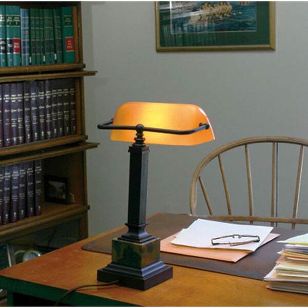Shelburne Mahogany Bronze One-Light Desk Lamp, image 1