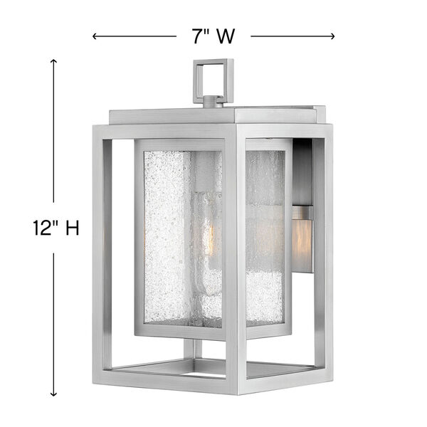 Republic Satin Nickel One-Light Outdoor Small Wall Mount, image 4
