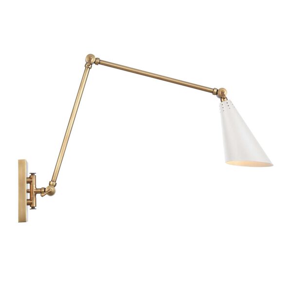 Luca Natural Brass 19-Inch One-Light Swing Arm Sconce, image 4