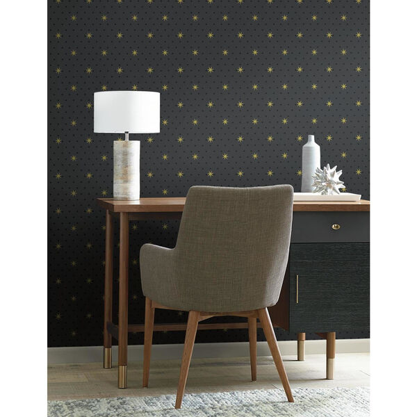 Small Prints Resource Library Black Two-Inch Stella Star Wallpaper, image 2