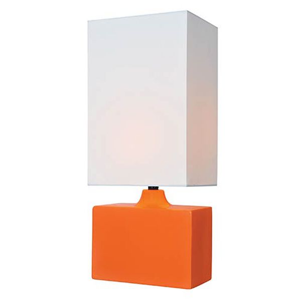 Kara Orange One-Light Fluorescent Table Lamp, image 1