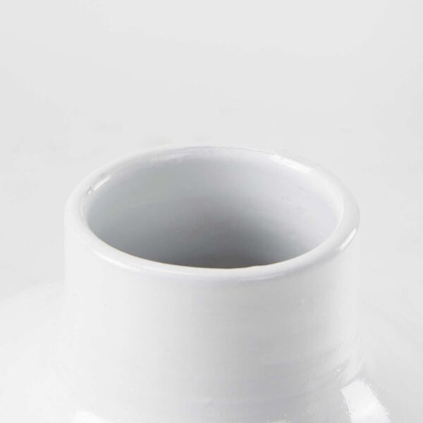 Amos White and Beige Blocked Ceramic Floor Vase, image 5