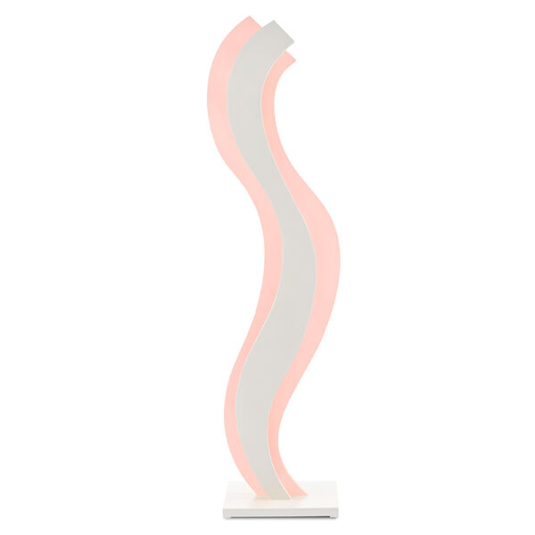 Miami Beach Blush Pink and White Two-Light LED Floor Lamp, image 2