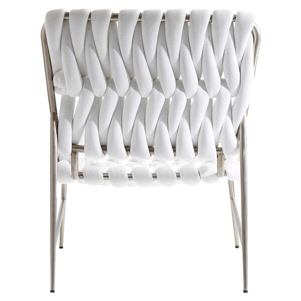 Lido White and Stainless Steel Outdoor Chair, image 4