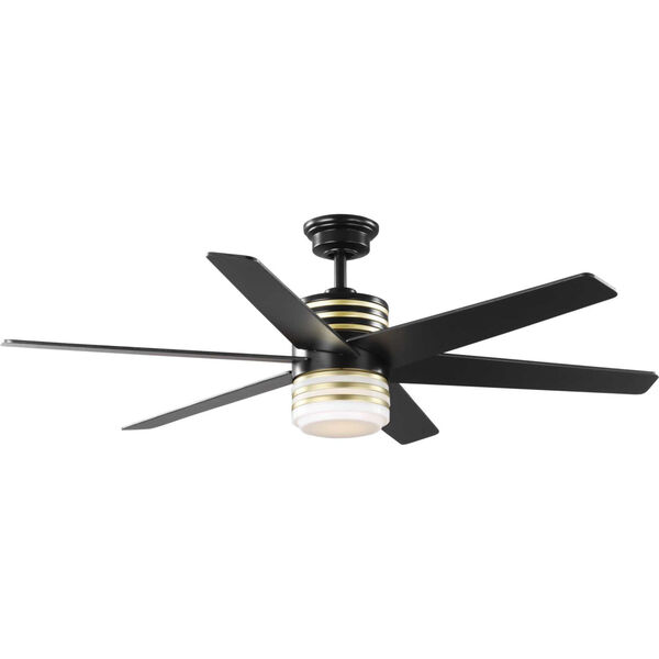P250074-31M-30: Carrollwood Matte Black 46-Inch LED Ceiling Fan, image 4