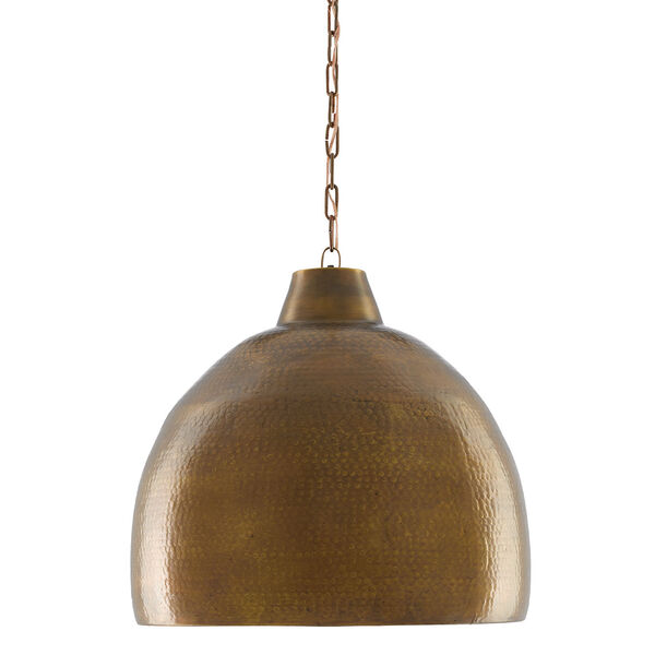 Earthshine Vintage Brass One-Light Pendant, image 1