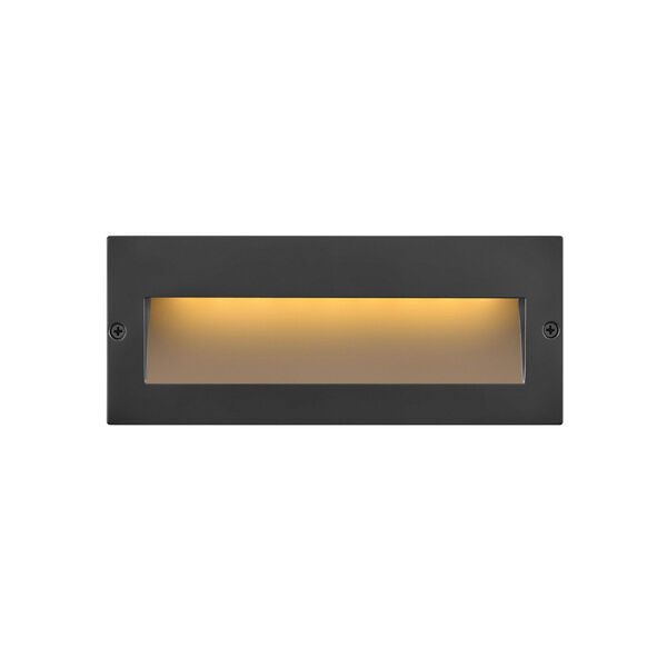 Taper Satin Black 12V Wide Horizontal LED Step Light, image 1