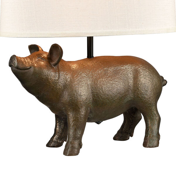 Trotters Cold Cast Bronze One-Light Table Lamp, image 4