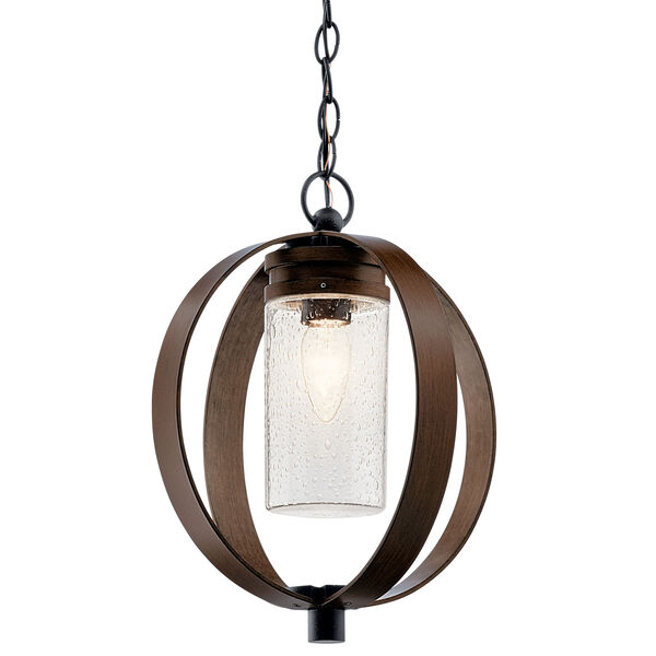 Grand Bank Auburn Stained Finish One-Light Outdoor Pendant, image 4