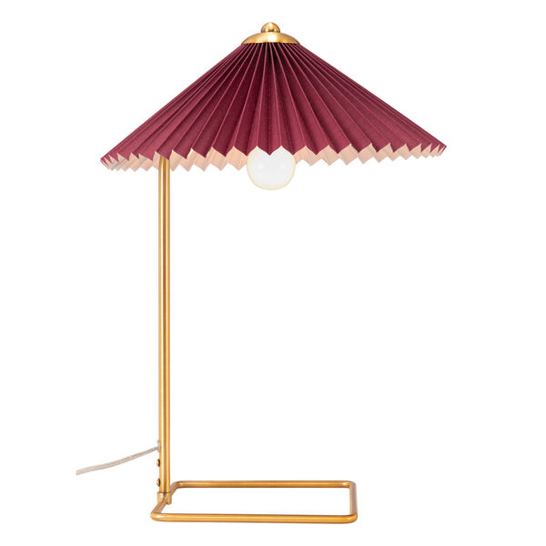 Charo Red and Gold One-Light Table Lamp, image 2