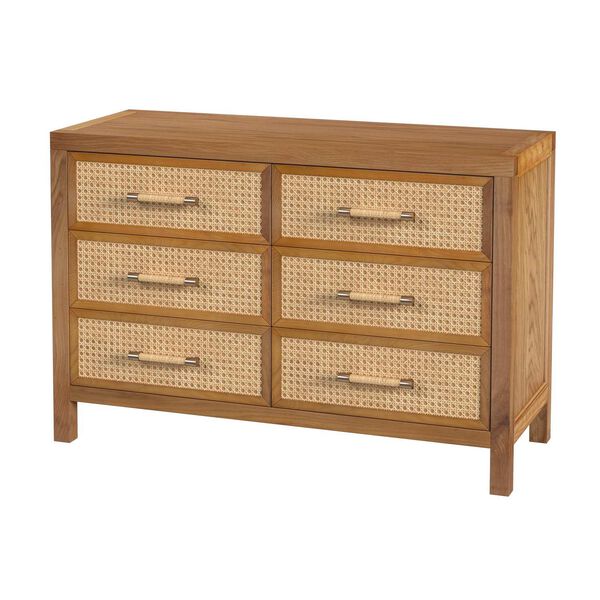 Mesa Natural Cane Dresser with Six-Drawer, image 1