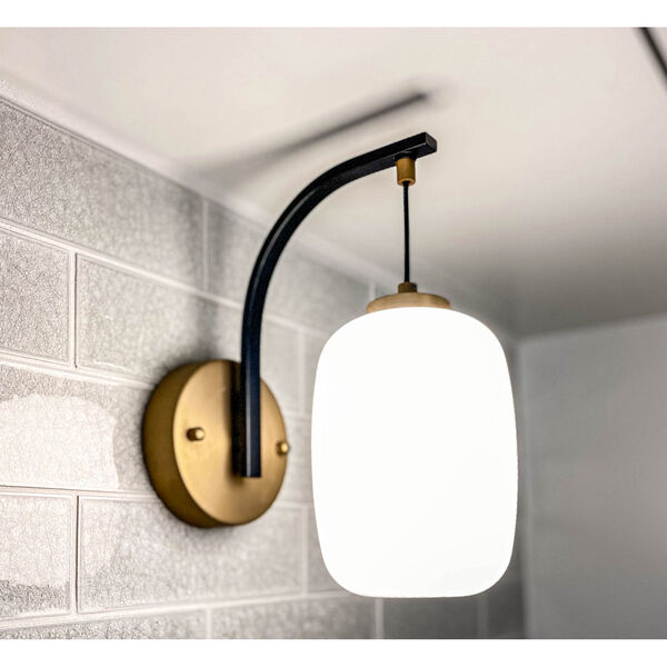 Brik Black and Gold One-Light LED Wall Sconce, image 2