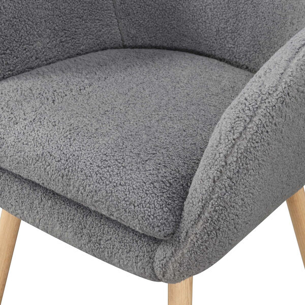 Take a Seat Charlotte Sherpa Gray Accent Chair, image 4