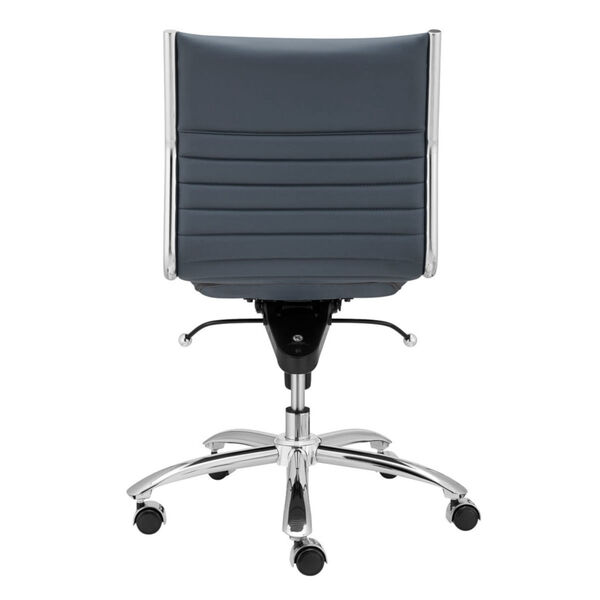 Dirk Blue 26-Inch Low Back Armless Office Chair, image 5