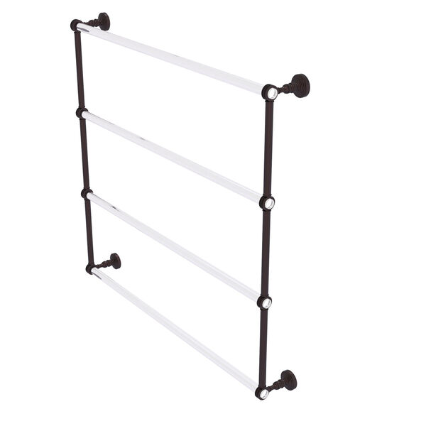 Pacific Grove Antique Bronze 4 Tier 36-Inch Ladder Towel Bar with Dotted Accent, image 1