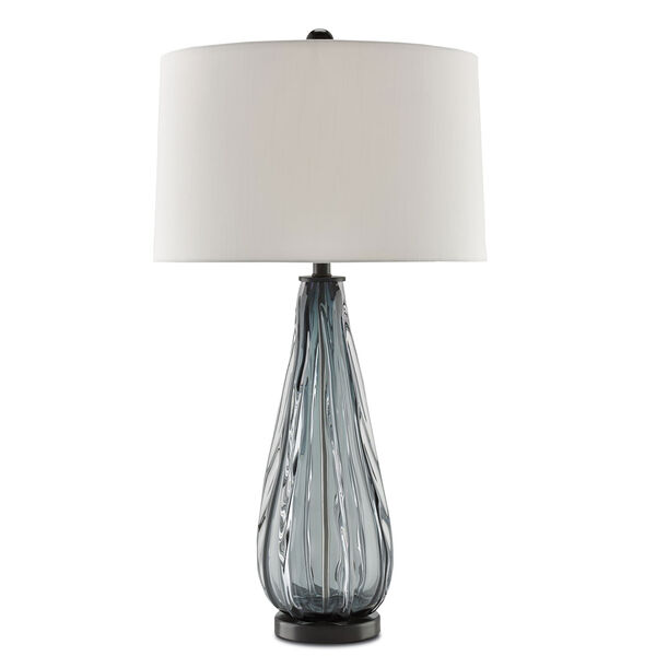 Nightcap Blue-Gray, Clear, and Black One-Light Table Lamp, image 1