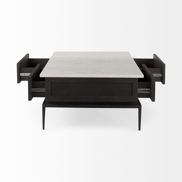 Divina Dark Brown and White Coffee Table, image 3