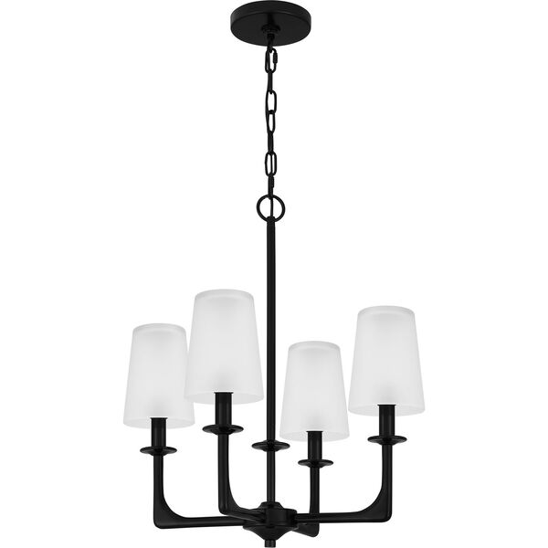 Hough Mystic Black and White Four-Light Chandelier, image 4