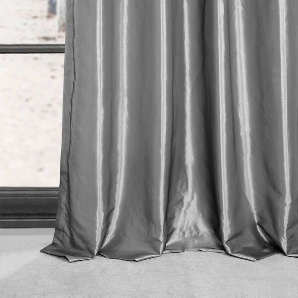 Platinum Grommet Blackout Faux Silk Taffeta Single Panel Curtain 50 x 96, image 5