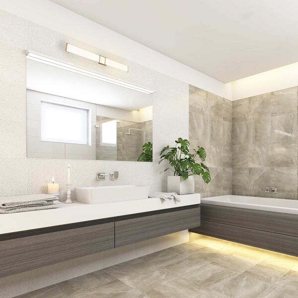 Tomero Gold 35-Inch LED Bath Vanity, image 6