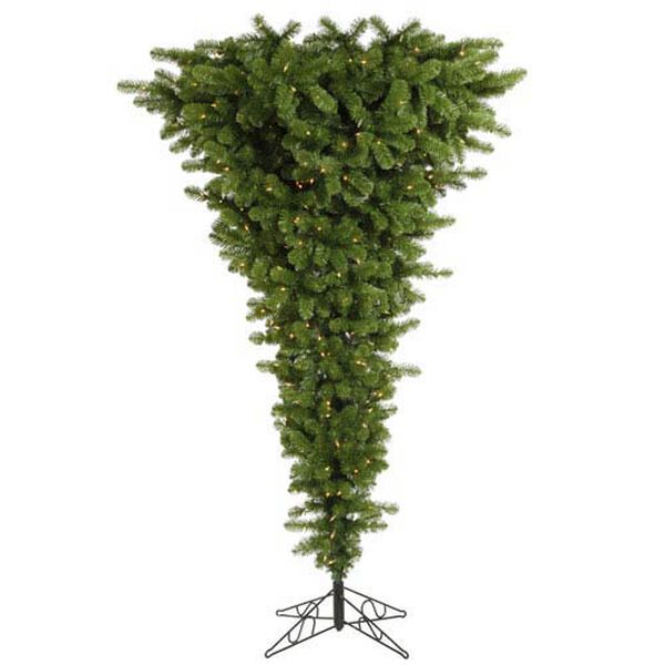 Green Upside Down 5.5 Ft. Artificial Tree with 250 Clear Lights, image 1