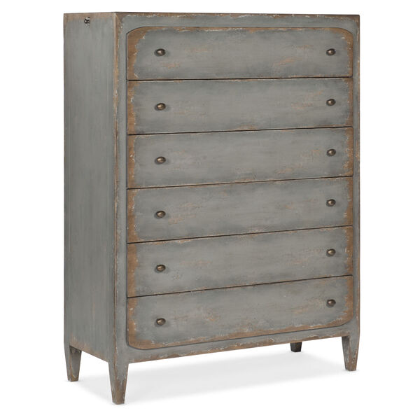 Ciao Bella Gray 45-Inch Six-Drawer Chest, image 1