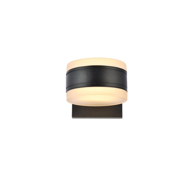 Raine Black 730 Lumens 16-Light LED Outdoor Wall Sconce, image 1