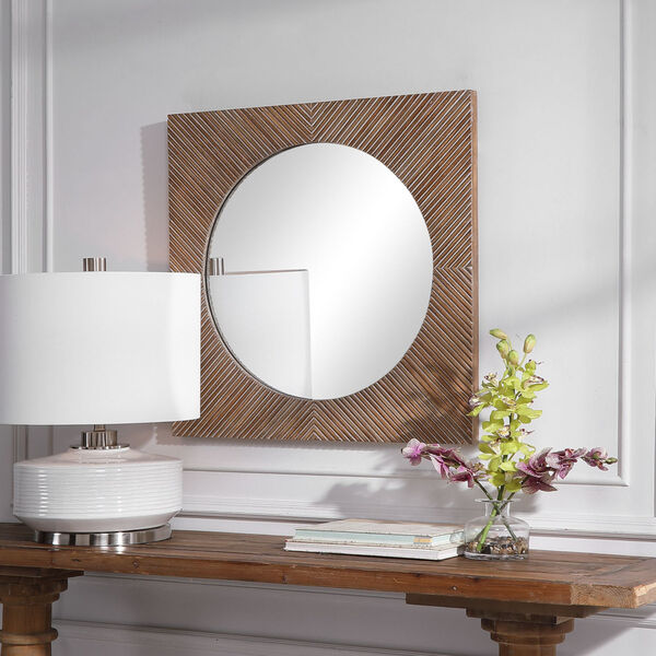 Uma Light Natural and Taupe Mirror, image 1