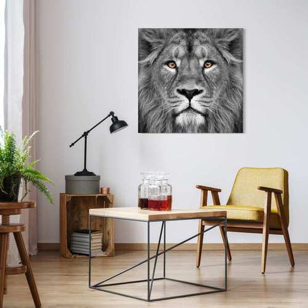 King of the Jungle Lion Frameless Free Floating Tempered Glass Graphic Wall Art, image 5