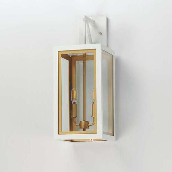 Neoclass White Gold Two-Light Outdoor Wall Sconce, image 4