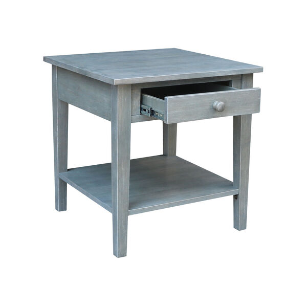 Spencer Antique Washed Heather Gray End Table, image 6