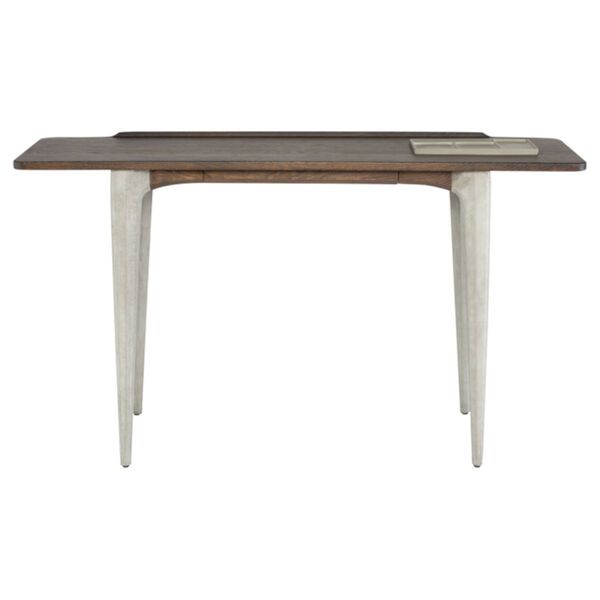 Exeter Walnut and Gray Side Table, image 2