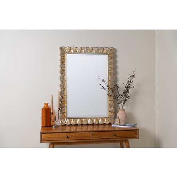 Florencia Pearlized Golden Wall Mirror, image 1