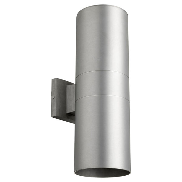 Cylinder Brushed Aluminum Two-Light 6-Inch Outdoor Wall Mount, image 2