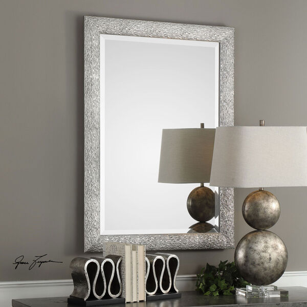 Mossley Metallic Silver Mirror, image 1