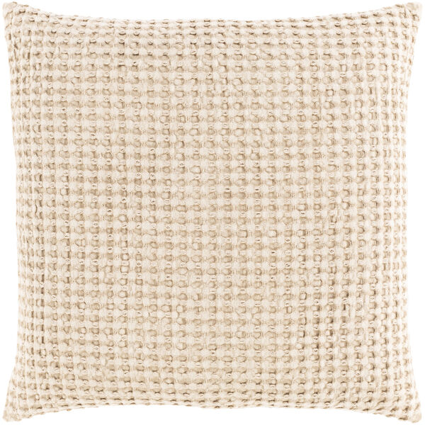 Waffle Wheat 20-Inch Throw Pillow, image 1