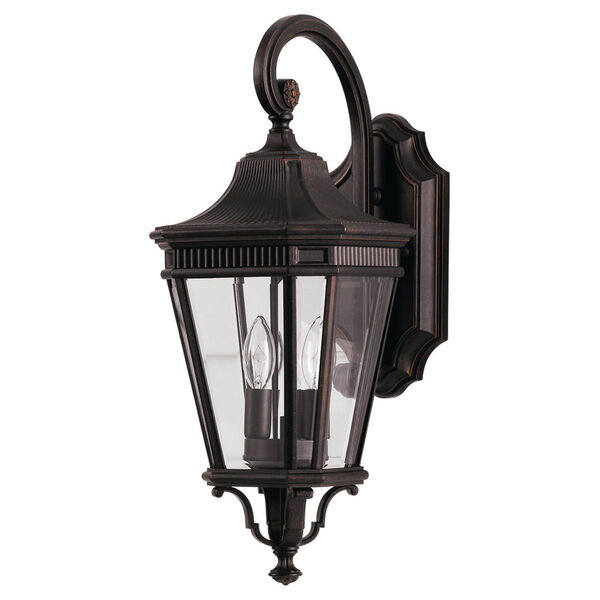 Cotswold Lane Grecian Outdoor Bronze Two-Light Wall Lantern, image 1