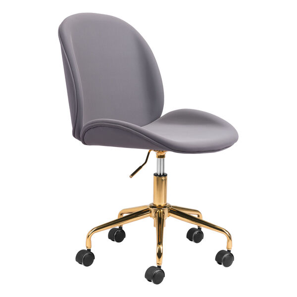 Miles Gray and Gold Office Chair, image 1