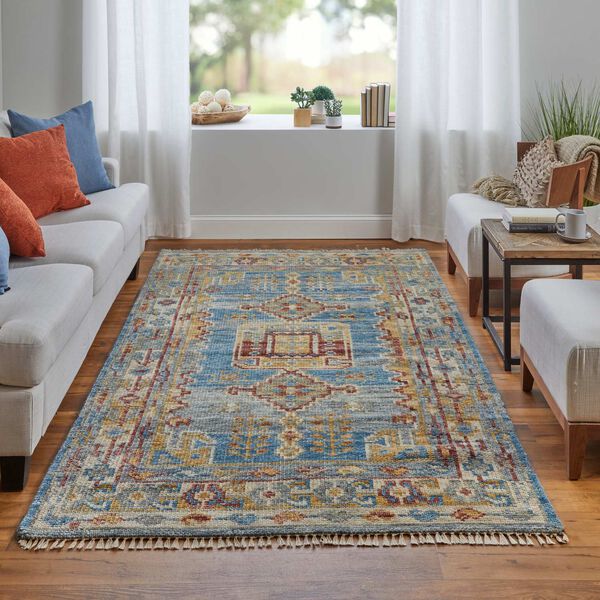 Fillmore Blue Yellow Red Area Rug, image 3