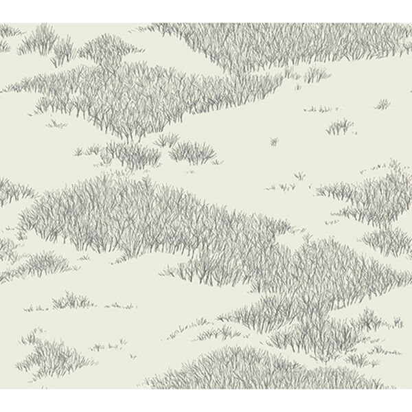 Norlander White and Off White Tundra Scenic Wallpaper - SAMPLE SWATCH ONLY, image 1