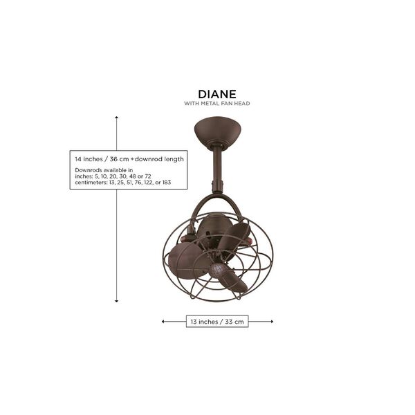 Atlas Fan Diane Chrome Ceiling Fan with Metal Blades - (Open Box), image 5